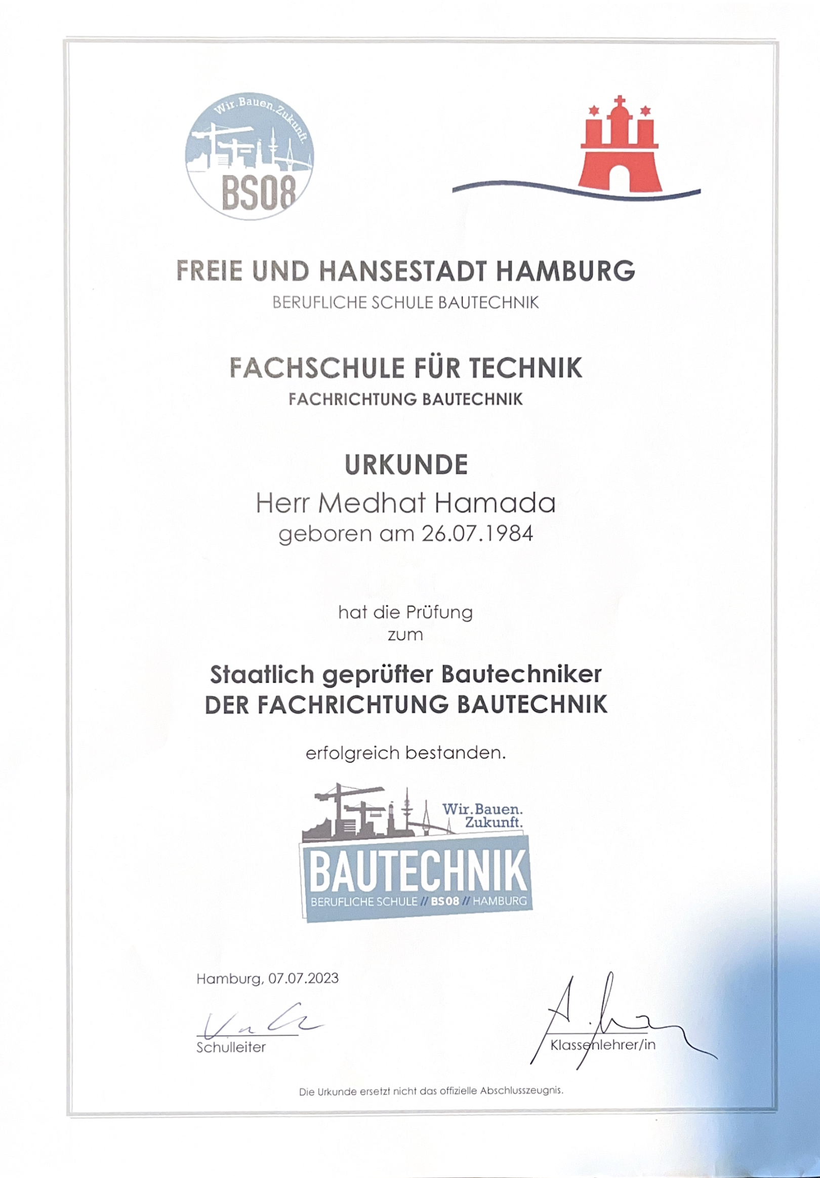 FACHSCHULE FÜR TECHNIK